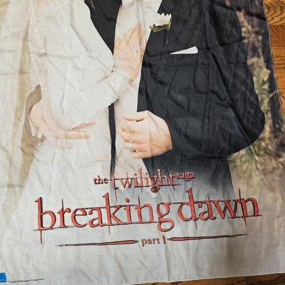 Twilight Saga Breaking Dawn Wedding Banner Bella Jacob Cloth Fabric Poster 2012 - Picture 3 of 8